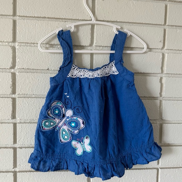 Vintage butterfly crew cut dress - Picture 6 of 7